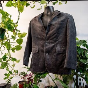 Unbranded Grey Thick Velvet Blazer, Size M